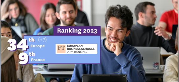 英国《金融时报》“2023年欧洲商学院”排名-法国诺欧商学院排名第34名